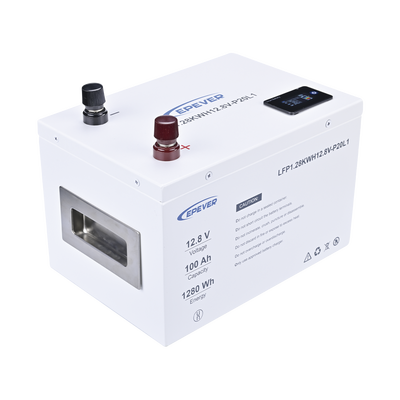 Batería de Litio LiFePO4 12.8Vcc  100Ah  1.28KwH  Pantalla LCD para Monitoreo Local  Carcasa Metálica