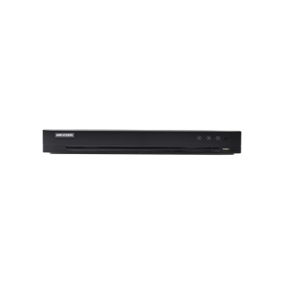 DVR 4 Megapixel / 16 Canales TURBOHD + 8 Canales IP / 1 Bahías de Disco Duro / 1 Canal de Audio / Salida de Vídeo en 4K