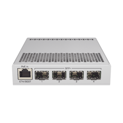 (CRS305-1G-4S+IN) Switch administrable Sistema Operativo Dual  puerto 1G Rj45  4 puertos 10G SFP+ para Escritorio