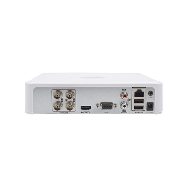DVR 4 Canales TurboHD + 1 Canal IP/ 2 Megapixel (1080p) lite/ 1 Bahía de Disco Duro / H.264+ / 1 Canal de Audio / Salida de video Full HD
