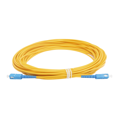 Jumper de Fibra Óptica Monomodo SC/UPC - SC/UPC Simplex  color amarillo  15 metros