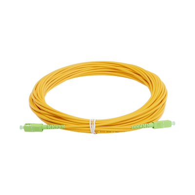 Jumper de Fibra Óptica Monomodo SC/APC - SC/APC Simplex  color amarillo  15 metros