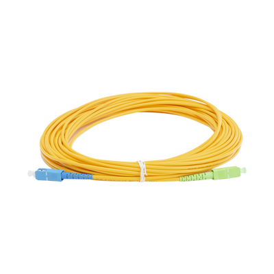 Jumper de Fibra Óptica Monomodo SC/UPC - SC/APC Simplex  color amarillo  15 metros