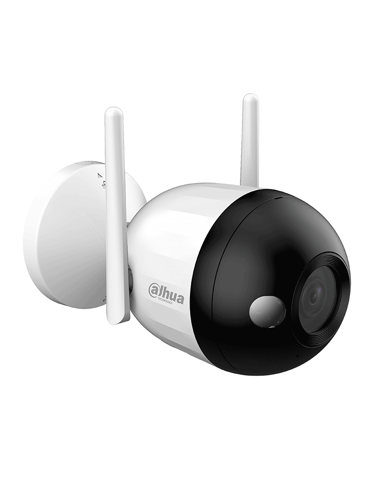 DAHUA F4CN-LED - Cámara IP Bullet Wifi de 4 Megapíxeles/ Full Color/ Microfono Integrado/ 30 Mts de Luz Visible/ Ranura para MicroSD/ IA con Detección de Humanos/ IP67/ #WifiDahua