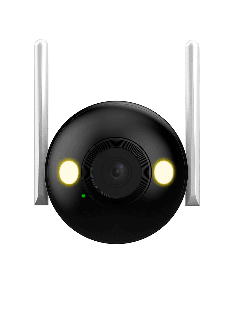 DAHUA F4CN-LED - Cámara IP Bullet Wifi de 4 Megapíxeles/ Full Color/ Microfono Integrado/ 30 Mts de Luz Visible/ Ranura para MicroSD/ IA con Detección de Humanos/ IP67/ #WifiDahua