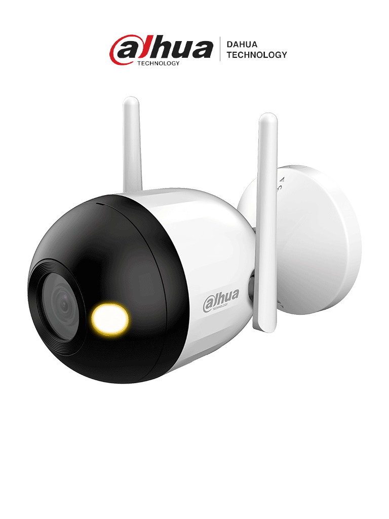 DAHUA F4CN-PV - Cámara IP Bullet WiFi de 4 Megapíxeles/Full Color + Iluminación Dual Intelingente/ Disuasión Activa/ Audio 2 Vías/ Microfono y Altavoz Integrados/ 30 Metros de Iluminación/ IA/ IP67/ #WiFiDahua