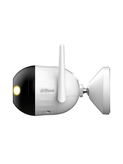 DAHUA F2CN-PV - Cámara IP Bullet WiFi de 2 MP/ lente de 2.8 mm. Cuenta con Full Color + iluminación dual inteligente  disuasión activa  audio bidireccional  micrófono y altavoz integrados  30 m  funciones de IA y resistencia IP67.