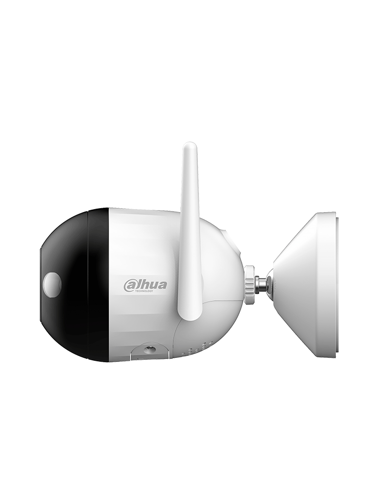 DAHUA F2CN-PV - Cámara IP Bullet WiFi de 2 MP/ lente de 2.8 mm. Cuenta con Full Color + iluminación dual inteligente  disuasión activa  audio bidireccional  micrófono y altavoz integrados  30 m  funciones de IA y resistencia IP67.