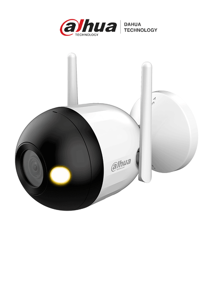 DAHUA F4CN-LED - Cámara IP Bullet Wifi de 4 Megapíxeles/ Full Color/ Microfono Integrado/ 30 Mts de Luz Visible/ Ranura para MicroSD/ IA con Detección de Humanos/ IP67/ #WifiDahua