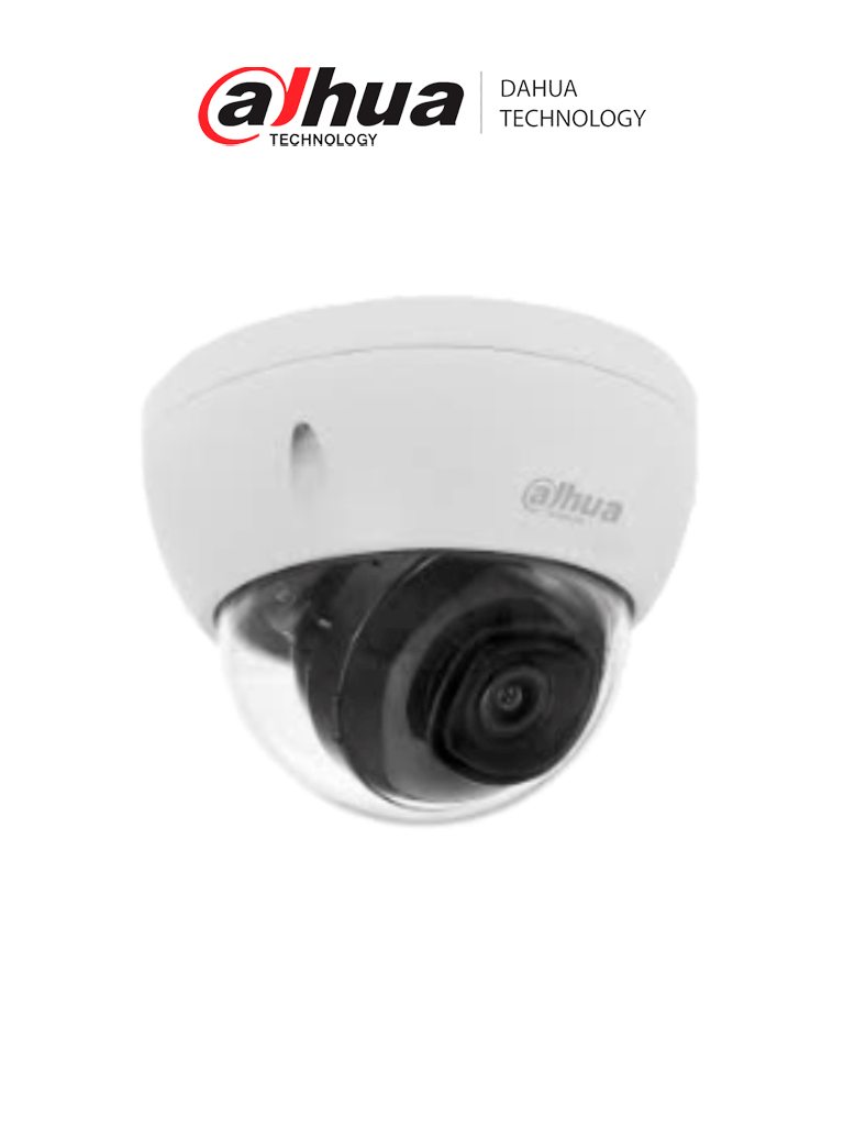 DAHUA IPC-HDBW1230E- Camara IP Domo Antivandalica de 2 Megapixeles/ Lente de 2.8 mm/ 104 Grados de Apertura/ Metalica/ IR de 30 Mts/ IP67/ IK10/ PoE/ DWDR/