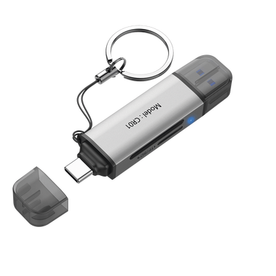 Lector de Tarjetas 2 en 1 / Conector Dual USB-A  y USB-C / Soporta SD y Micro SD