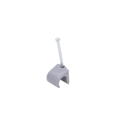 Grapa para cable redondo de 10mm color gris (100pzs) (3104-00100)