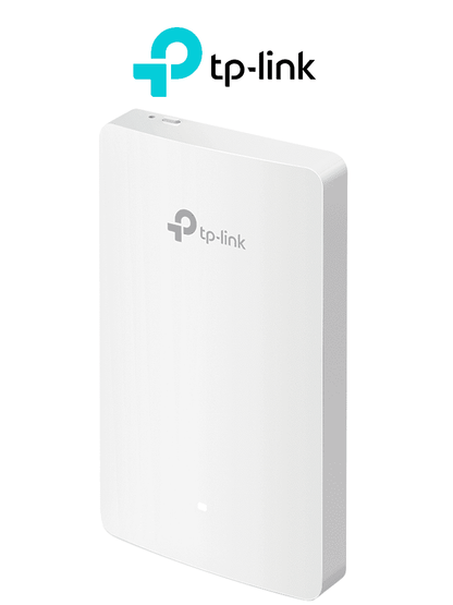 TP-LINK EAP235-WALL - Punto de acceso Omada de doble banda AC1200 MU-MIMO  diseñado para montaje en pared con 3 puertos adicionales  configuración por controlador o stand-alone y alimentación PoE af/at.