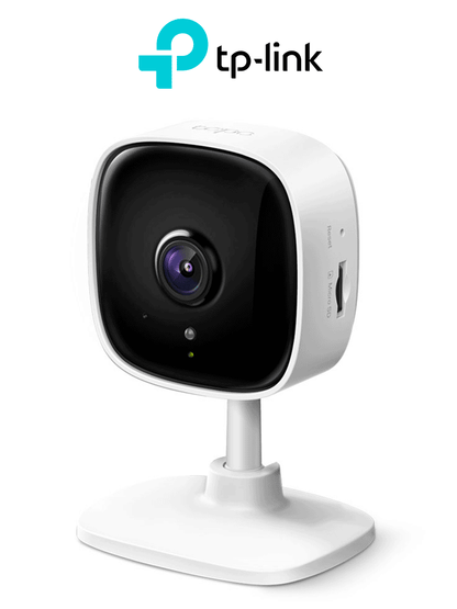 TP-LINK TAPO C100 - Cámara IP Inalámbrica para Interior de 2 MP con visión nocturna de 9 m  detección de movimiento  micrófono y bocina integrados  además de lente fijo de 3.3 mm  notificaciones push  ranura Micro SD y WiFi 2.4 GHz.