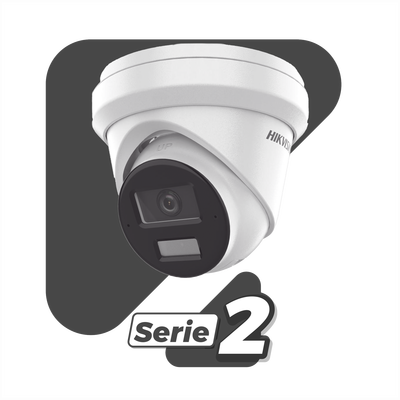 [Dual Light + 2 Micrófonos Integrados] Turret IP 8 Megapixel (4K) / Lente 2.8 mm / 30 mts Luz Blanca + 30 mts IR / ACUSENSE / Exterior IP67 / WDR 120 dB / PoE / ONVIF / Micro SD / Metal / ACUSEARCH