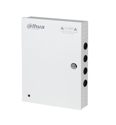 DAHUA DH-PFM342-9CH - Fuente de Poder de 12 Vcc 10 Amper/ Con Distribuidor para 9 Camaras/ Indicadores Led por Canal/ Voltaje de Entrada de 90 Vca-264V/ Fusibles Intercambiables/ Gabinete Metalico con Cerradura/ Protección Contra Descargas/