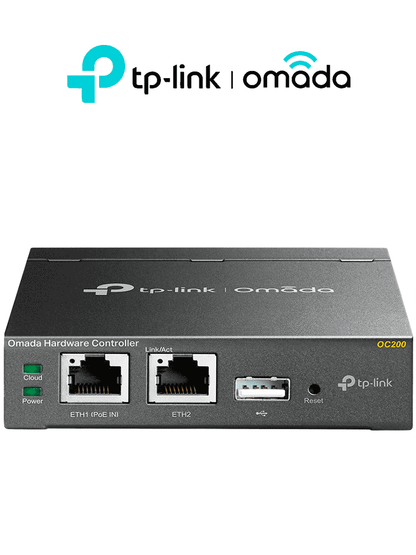 TP-LINK OC200 -  Controladora Omada para gestionar hasta 100 equipos Omada. Gestión desde la nube gratuita  actualizaciones masivas. 2 puertos Gigabit con PoE af/at. Versión Hadware 1.0