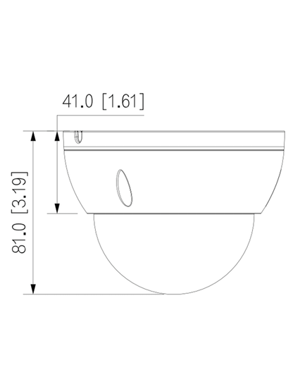 DAHUA DH-IPC-HDBW2241E-S Cámara IP Domo Antivandálica de 2 Megapixeles. Lente de 2.8 mm  micrófono integrado  analíticos IVS  106° de visión  IR de 30 m  WDR real 120 dB  compresión H.265+  ranura MicroSD  carcasa metálica  IP67 e IK10