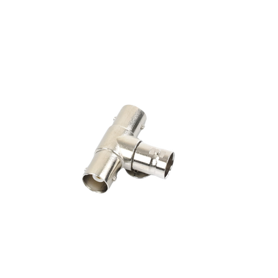 Adaptador en T para 75 Ohm de triple conectores BNC Hembras  Níquel/ Oro/ Teflón.