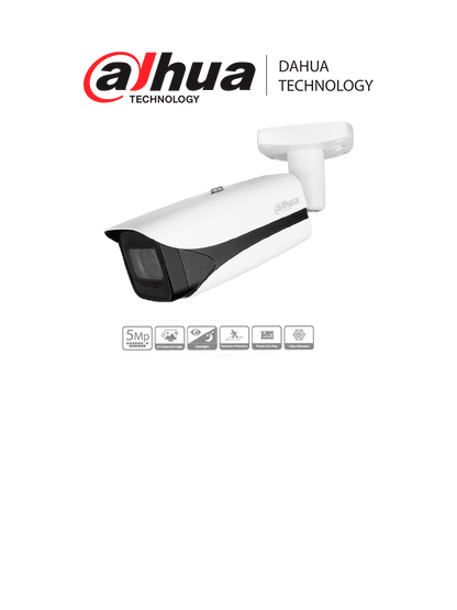 DAHUA DH-IPC-HFW5541E-ZE Camara IP Bullet de 5 MP/ WizMind/ Lente Motorizado de 2.7 mm–13.5/ H.265+/ IR de 50 Metros/ Ranura para MicroSD/ IP67  IK10/ Face Detection/ Protección Perimetral/ Conteo de Peronas/ePoE/ SMD 3.0/ AcuPick