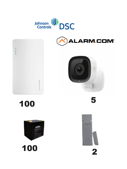 DSC SEM300 30 PACK - Paquete de 30 Comunicadores SEM300  Comunicador Dual  SIM/ IP para PowerSeries de Alarm.com   30 baterías 12V 4.5Ah CBAT45AH   3 Cámaras de alarm.com ADC-V515