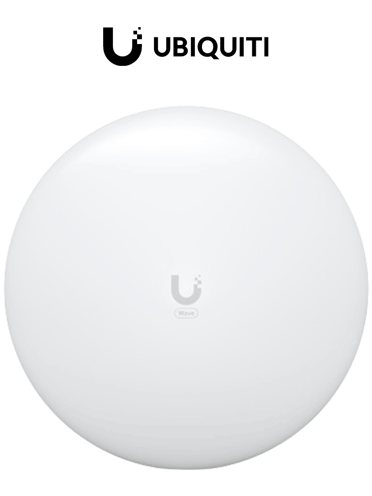UBIQUITI WAVE-LR- Antena cliente para WAVE-AP  con frecuencia de 60 GHz y tasa de transferencia de hasta 2 Gbps. Incluye respaldo a 5 GHz y es compatible únicamente con WAVE-AP