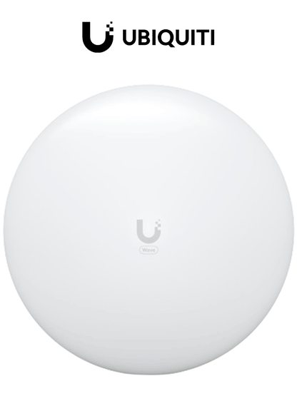 UBIQUITI WAVE-LR- Antena cliente para WAVE-AP  con frecuencia de 60 GHz y tasa de transferencia de hasta 2 Gbps. Incluye respaldo a 5 GHz y es compatible únicamente con WAVE-AP