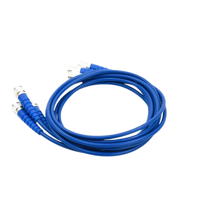 Juego de 3 Cables Doble Malla de 48" con Adaptadores UNIDAPT en los Extremos.