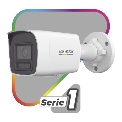 [Dual Light + ColorVu] Bala IP 6 Megapixel / Lente 2.8 mm / 30 mts IR + 30 mts Luz Blanca / Micrófono Integrado / ACUSENSE Lite / Exterior IP67 / WDR 120 dB / PoE / Micro SD / ONVIF