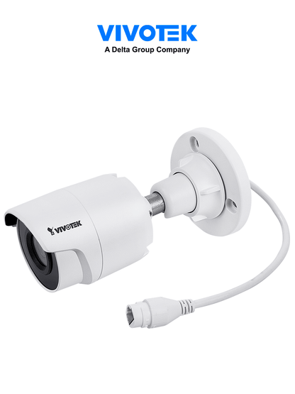 VIVOTEK IB9380-H - Cámara IP bullet exterior 5 MP  H.265  lente 3.6mm  Smart IR 30m  WDR Pro  SNV  ciberseguridad Trend Micro  Smart Stream III  ranura MicroSD  IP66/IK10  NDAA  ONVIF.