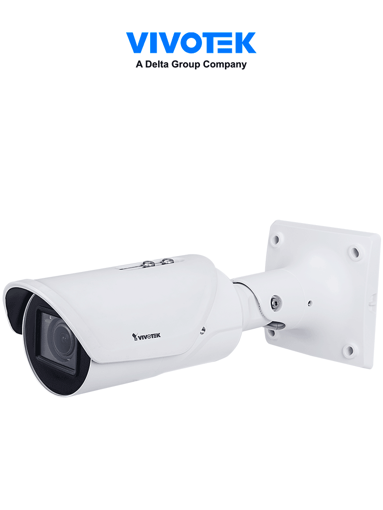 VIVOTEK IB837-HT - Cámara IP VORTEX Premium Series bullet exterior 5 MP  Lente varifocal 2.7-13.5mm  IR 50m  WDR Pro  IP66  IK10  NDAA  Almacenamiento 256GB  Advance AI