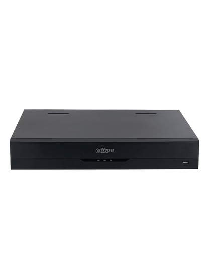 DAHUA DHI-NVR5432-EI - NVR de 32 canales IP 4K con tecnología Acupick  WizSense  y Smart H.265+. Rendimiento de 384 Mbps  4 bahías para discos duros. IA avanzada. E incluye E/S de alarma y audio