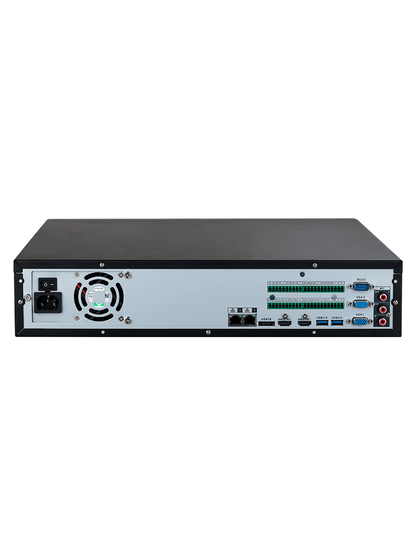 DAHUA DHI-NVR5864-EI - NVR 64 Canales IP 4K  WizSense  2U  8 Bahías HDD  H.265+  Hasta 384 Mbps  2 Canales de Reconocimiento Facial  SMD Plus  AcuPick  Metadatos  Soporte para Cámaras con IA  ANPR y Conteo de Personas.