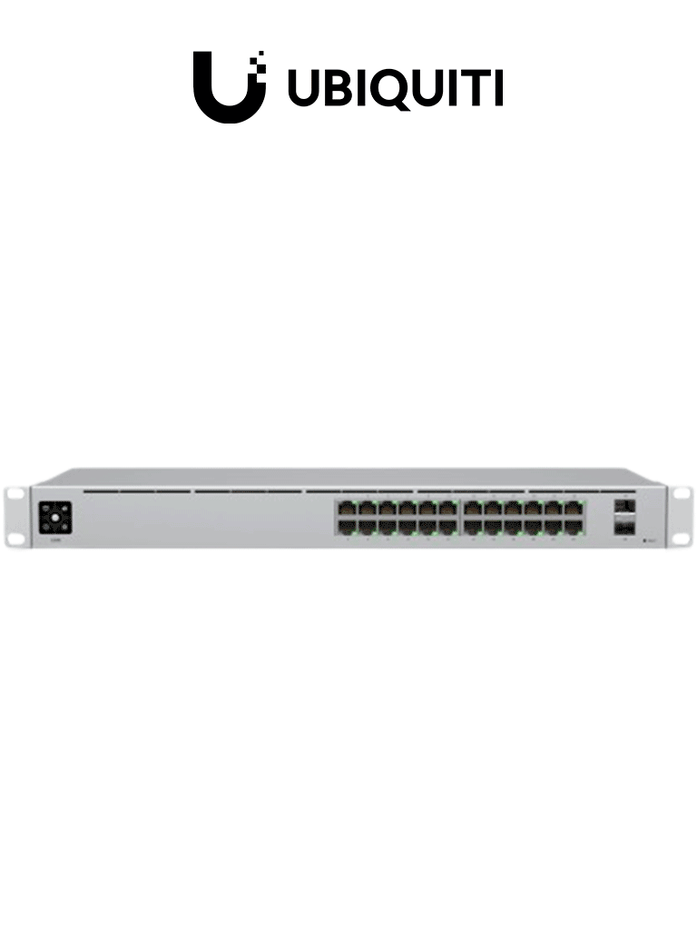 UBIQUITI USW-24 UniFi Switch Capa 2 de 24 puertos 10/100/1000 Mbps más 2 puertos 1G SFP  con pantalla informa#ENE2