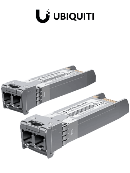 UBIQUITI UACC-OM-MM-10G-D-2 - Módulo UFiber SFP+ 10G con transceptor MiniGBIC multimodo de 10 Gbps  alcance de conexión de 300m  conectores LC. Paquete de 2 piezas.