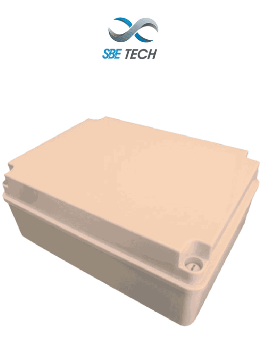 SBETECH SBE-OP403016 - Gabinete plástico con tapa opaca para uso exterior IP65  dimensiones 40 x 30 x 16 cm  material autoextinguible UL94V0  construido en ABS