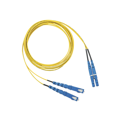 Jumper de Fibra Optica Monomodo 9/125 OS2  LC-SC Duplex  OFNR (Riser)  Color Amarillo  10 Metros