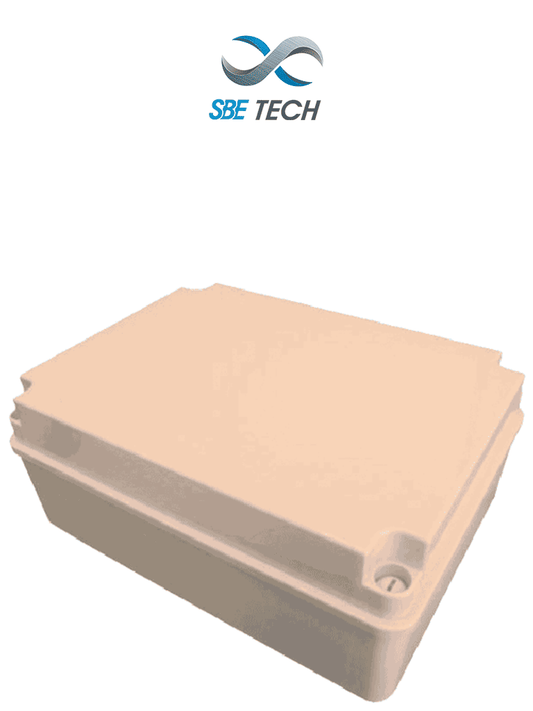 SBETECH OP240190160 - Caja plástica con tapa opaca de 24x19x16 cm multiusos  IP66  fabricada en material autoextinguible y resistente a la abrasión
