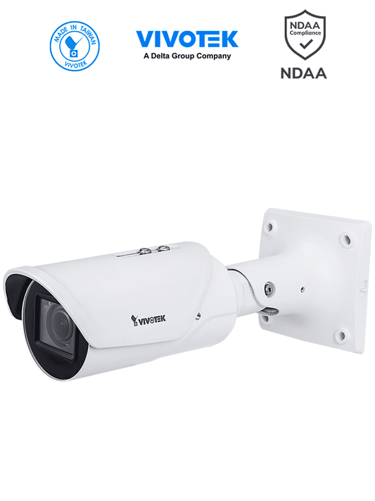 VIVOTEK IB9387-LPR-v2 - Cámara IP bullet exterior ANPR 5 MP  lente varifocal 2.7-13.5mm  WDR PRO  SNV  IR 50m  IP67 e IK10  Stop&Go hasta 30 Km/h  soporta matrículas de +70 países. #V1