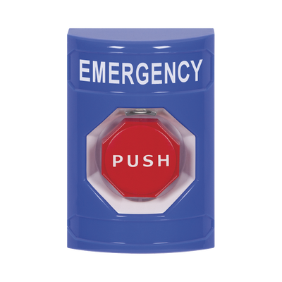 Botón de Emergencia  Texto en Español  Policarbonato Súper Resistente  Momentaneo