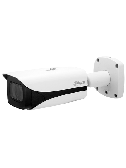 DAHUA IPC-HFW5241E-Z12E -Cámara IP Bullet 2MP con WizMindS y lente motorizado de 5-60 mm Alcance IR 150m  IA avanzada  mejora de imagen  micrófono integrado  metadatos  detección facial  conteo de personas  E/S de alarmas y audio  ePoE  IP67 e IK10