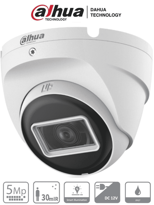 DAHUA HAC-T2A51N-U-28-S2 - Camara Domo de 5 Megapixeles/106 Grados de Apertura/ Metalica/ Lente de 2.8 mm/ IR de 30 Metros/ Soporta: CVI  AHD  TVI y CVBS/ #LoNuevo