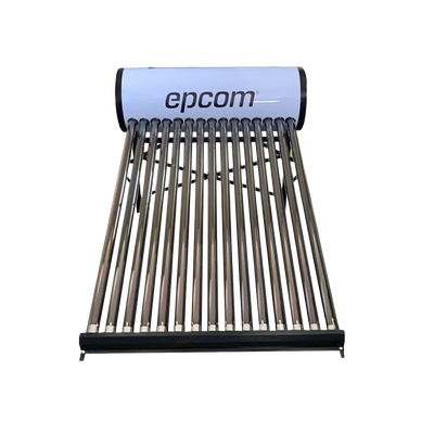 Bóiler Solar de 150L  Baja Presión con 15 Tubos de Vacío de Mayor Resistencia y Termotanque Inoxidable de Grado Alimenticio 150 L Resistentes a Granizo de Hasta 25 mm/ l  Incluye Anodo de Magnesio