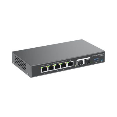 4 en 1: Firewall Nueva Generación  Router  PBX IP  Switch Gigabit de 5 Puertos (4 PoE) y 2 Puertos SFP 2.5 Gigabit