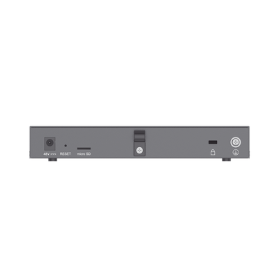 4 en 1: Firewall Nueva Generación  Router  PBX IP  Switch Gigabit de 5 Puertos (4 PoE) y 2 Puertos SFP 2.5 Gigabit