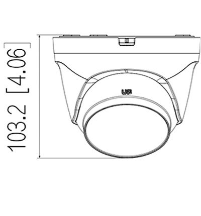 DAHUA DH-IPC-T1E40 - Camara IP Domo de 4 Megapixeles/ Lente de 2.8 mm/ 93 Grados de Apertura/  H.265+/ WDR Real de 120 dB/ IR de 30 Metros/ IP67/ PoE/