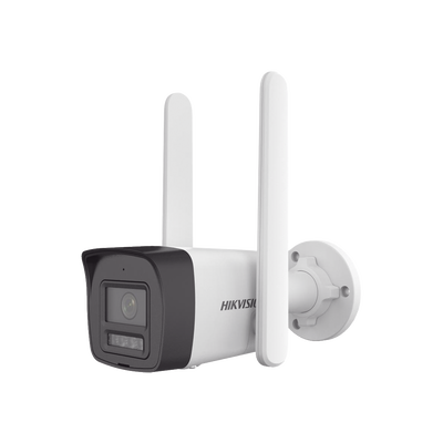 [Dual Light + 4G] Bala IP 4 Megapixel / Lente 2.8 mm / 30 mts IR + 30 mts Luz Blanca / Micrófono Integrado / ACUSENSE Lite / Exterior IP67 / H.265 / ONVIF / Micro SD