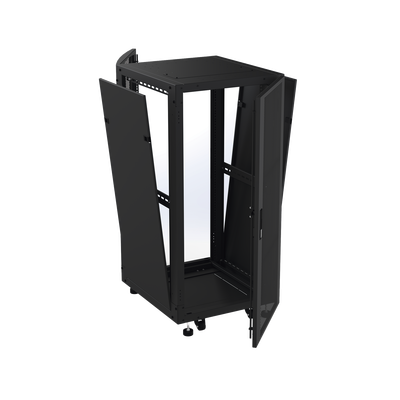 Gabinete Profesional para Telecomunicaciones de Piso  24 UR  600 mm de Profundidad  Puerta Ventilada y Chapa de Seguridad con Llave Única para un Almacenamiento Eficiente y Protegido