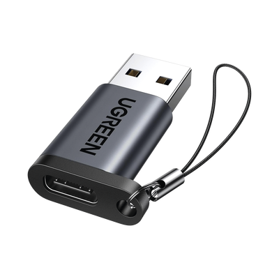 Adaptador USB 3.1 Tipo C a USB-A 3.0 |Carga y Sincronización de Datos | Admite Corriente de 3A | Transferencia de hasta 5 Gbps | Amplia Compatibilidad | Chip VL160 | Caja de Aluminio | Color Negro.