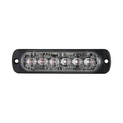 Luz Auxiliar de 12 LED  Rojo/Claro  SAE  Bisel Negro  Lente Transparente